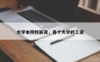 大学本院校薪资，各个大学的工资