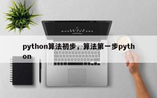 python算法初步，算法第一步python